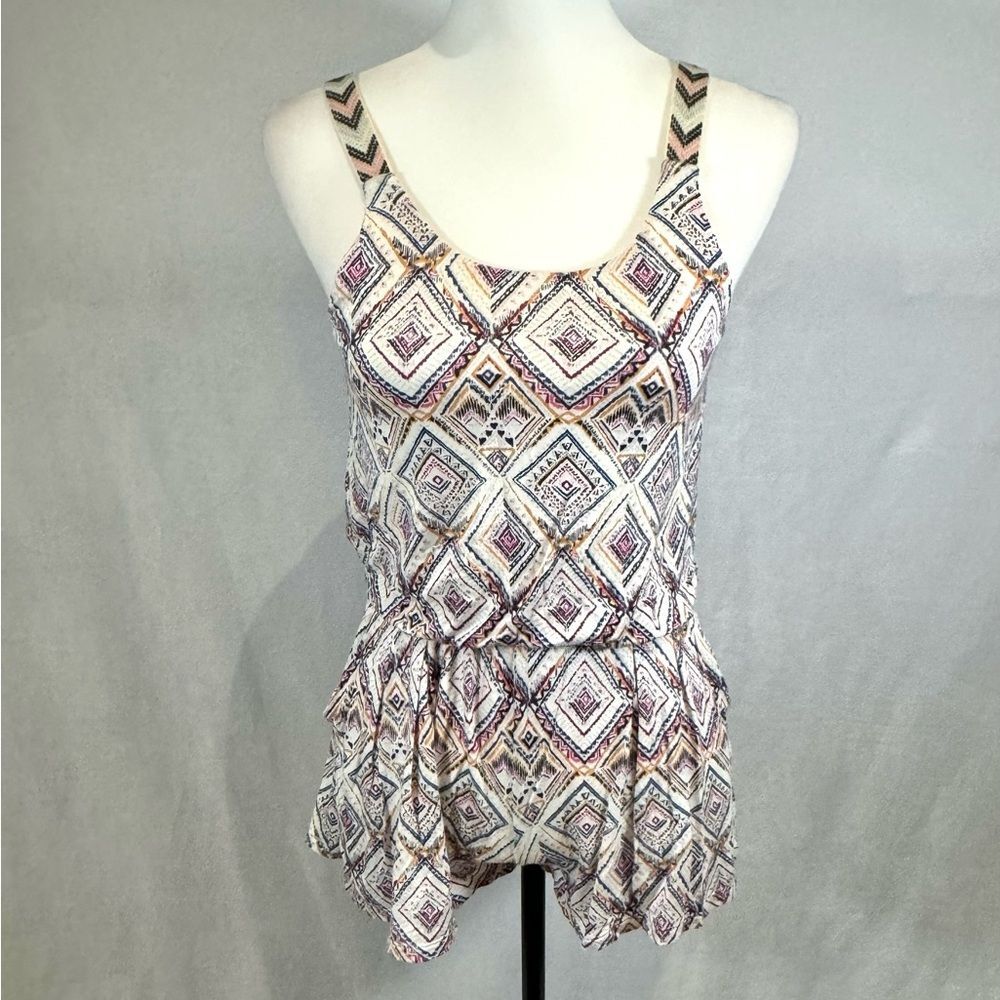 Tribal print romper with pockets size large
